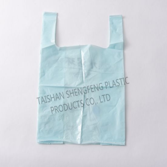 PVA Biodegradable Shopping Bag Ecofriendly Compostable T-Shirt Bag Supermarekt Bag Pvoh Shopping Bag