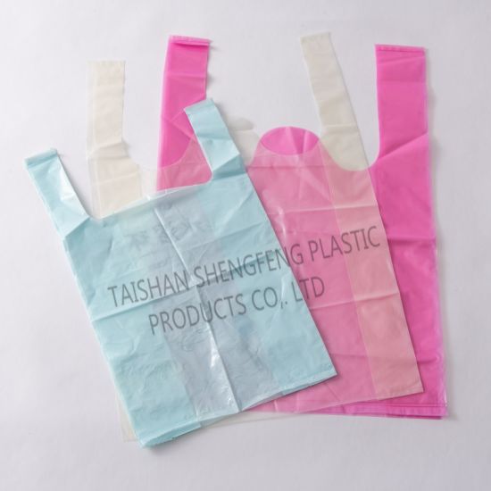 PVA Biodegradable Shopping Bag Ecofriendly Compostable T-Shirt Bag Supermarekt Bag Pvoh Shopping Bag